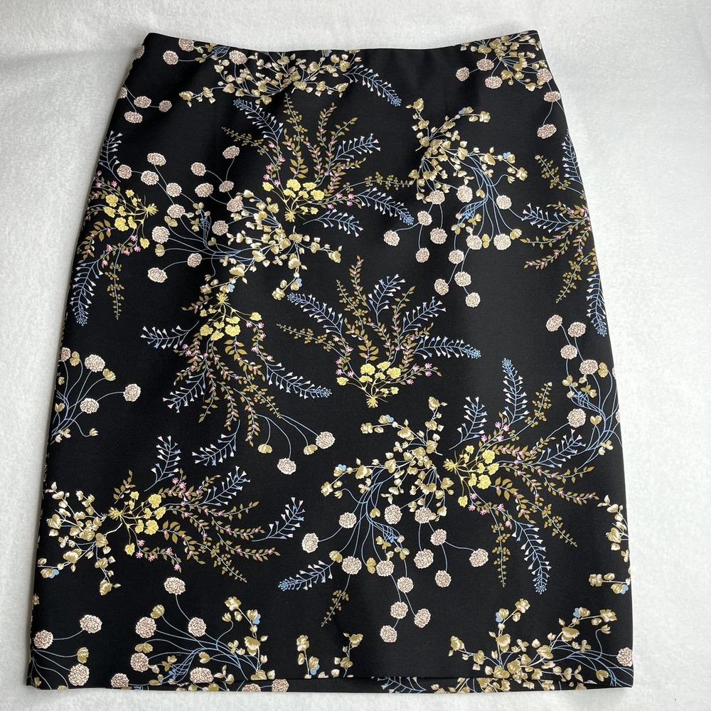Philosophy Republic 8 Black Floral Printβ High Rise Stretch Pencil Skirt